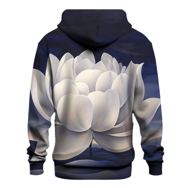 Georgia OKeeffe Inspired Lunar Desert Flower embroidered hoodies