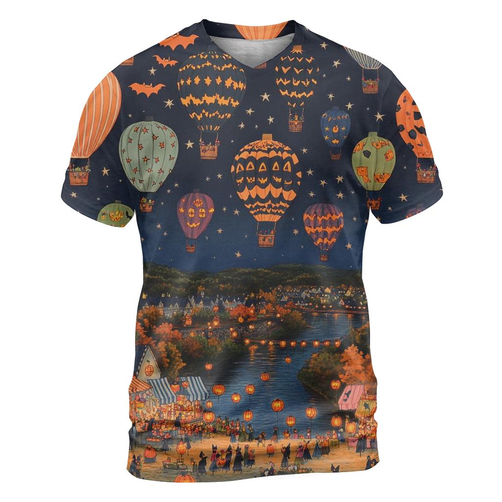 Bat Balloon Festival Spooky trendy printed shirt styles