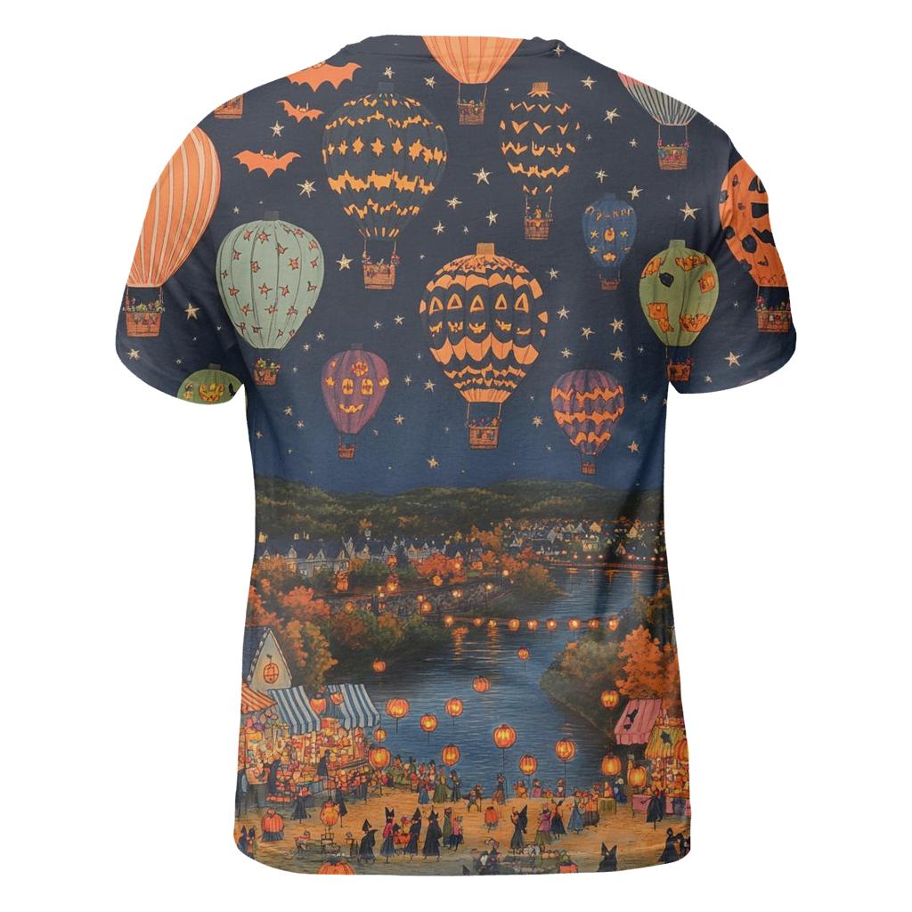 Bat Balloon Festival Spooky trendy printed shirt styles