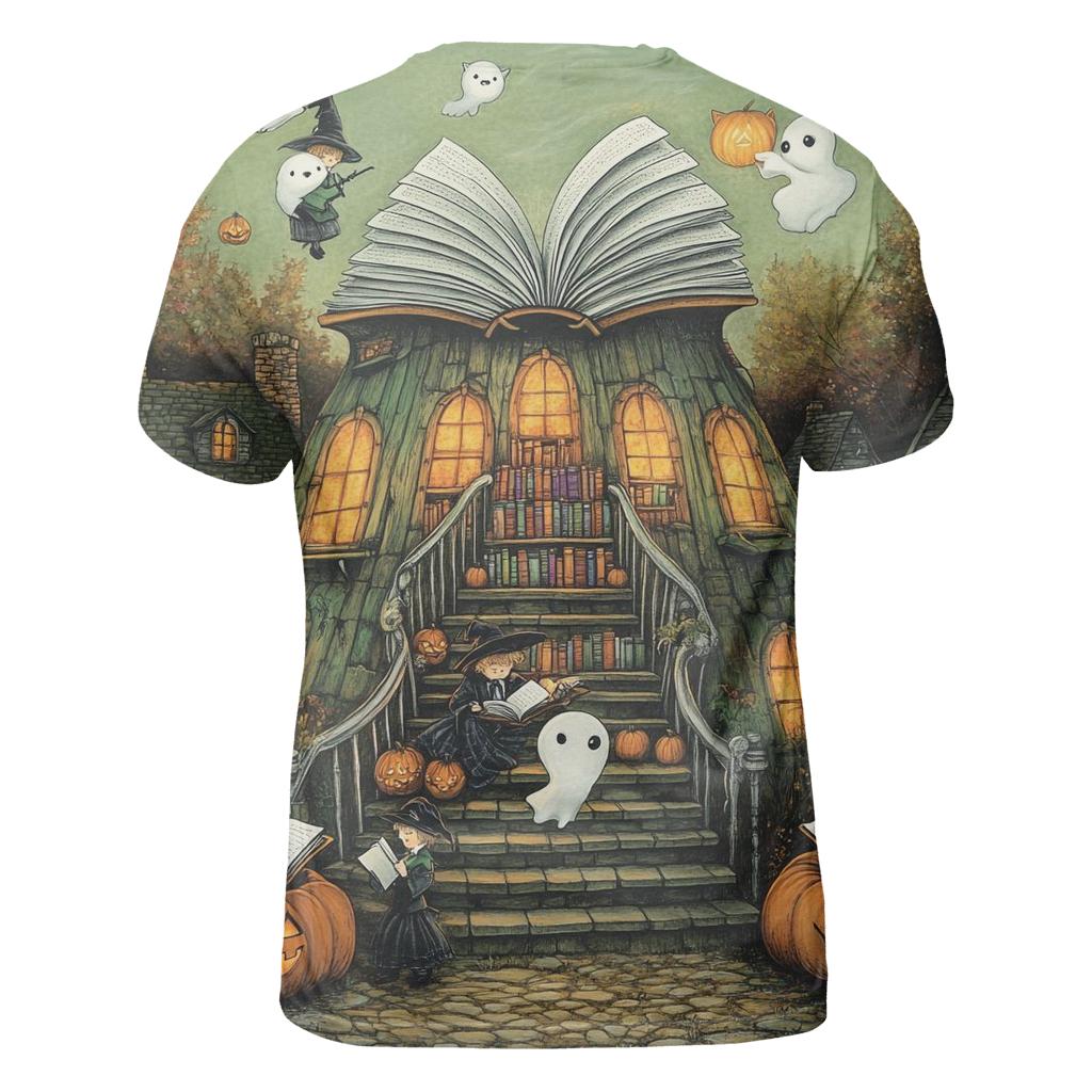 Storybook Haunted Village Library personalized full print shirts