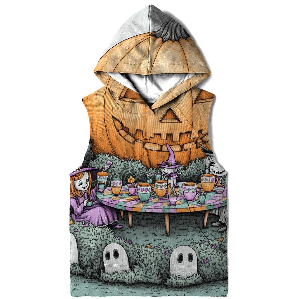 Moonlit Garden Tea Party Halloween Edition graphic hoodies