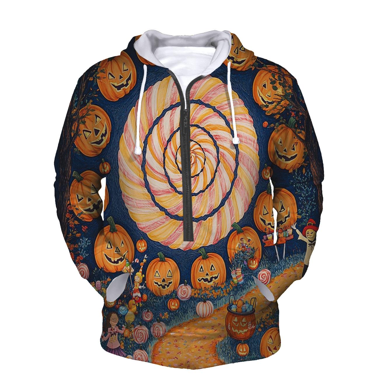 Candy Whirl Halloween Fairground designer hoodies