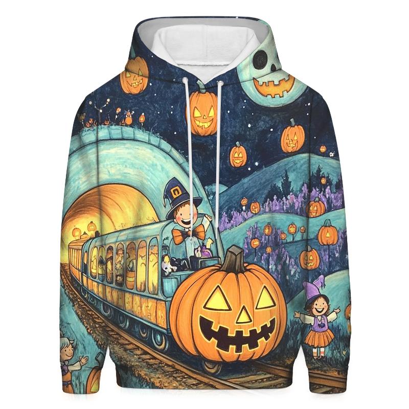 Ghost Train Ride Spooky Edition designer hoodies
