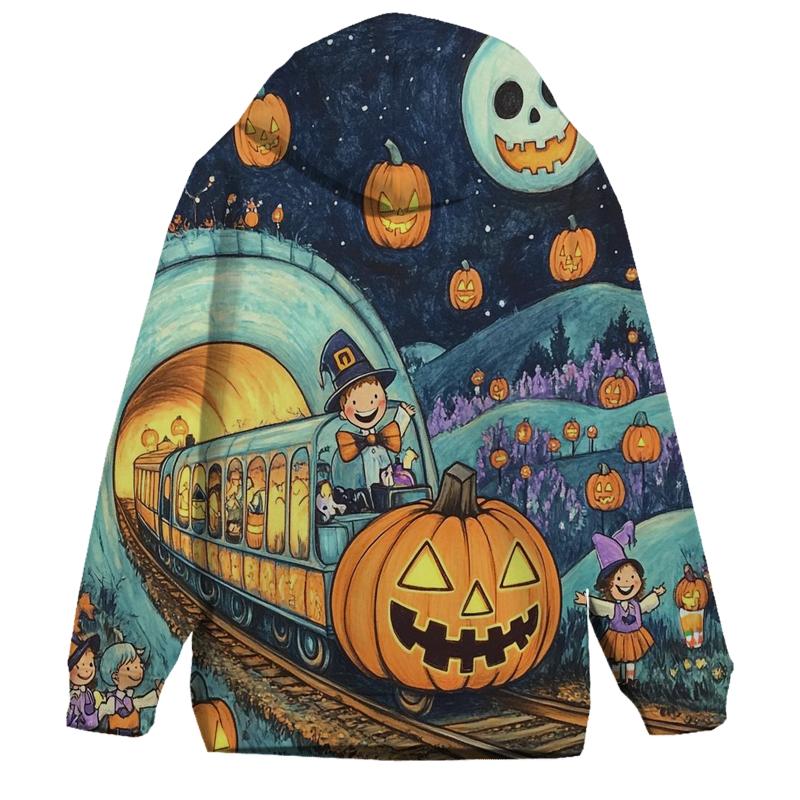 Ghost Train Ride Spooky Edition designer hoodies
