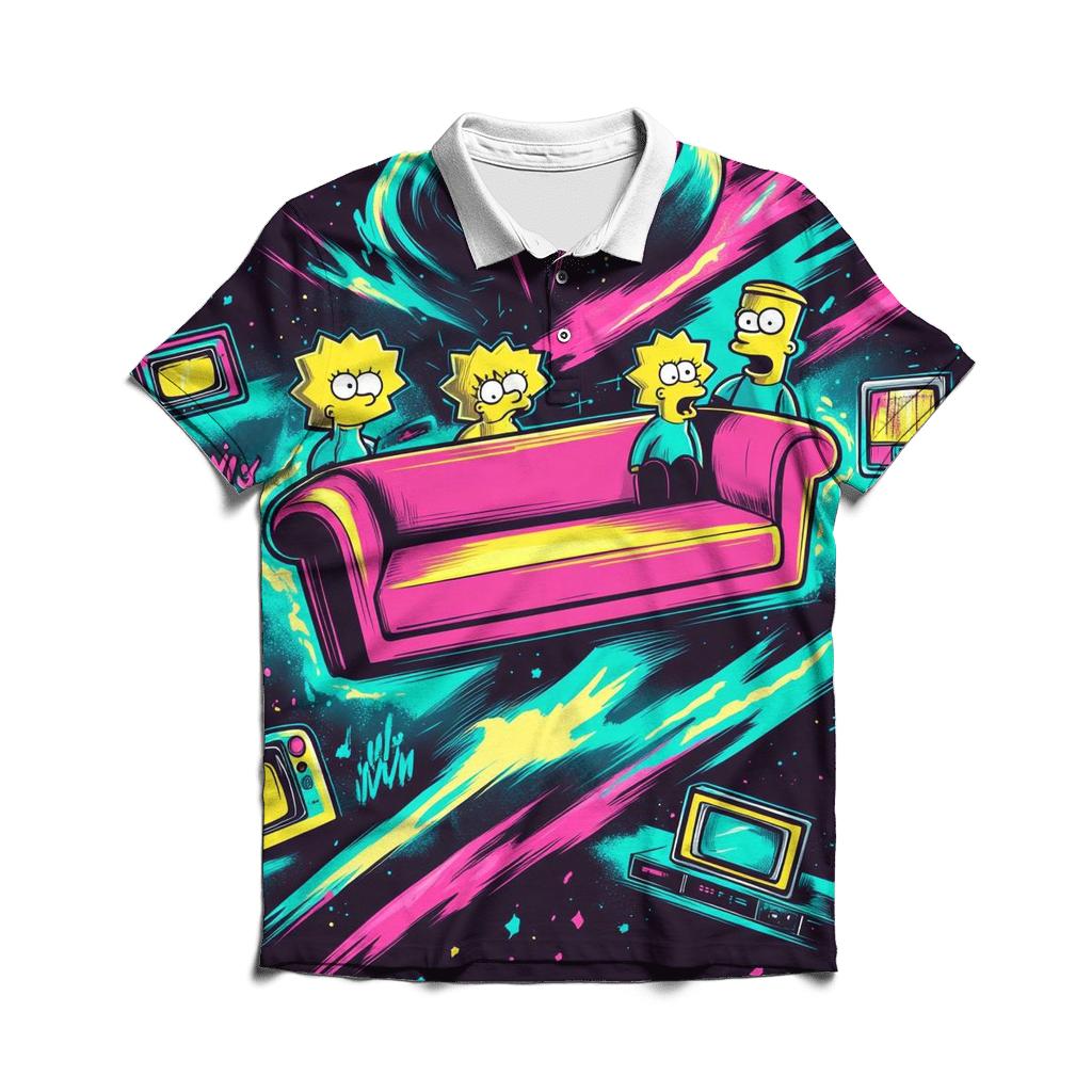 Couch Gag Time Vortex personalized polo shirts