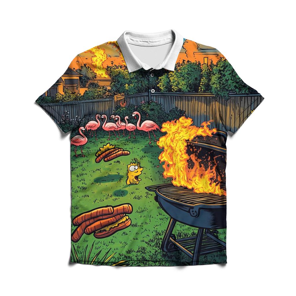 Springfield Backyard Barbecue Uprising stylish collar polo tees