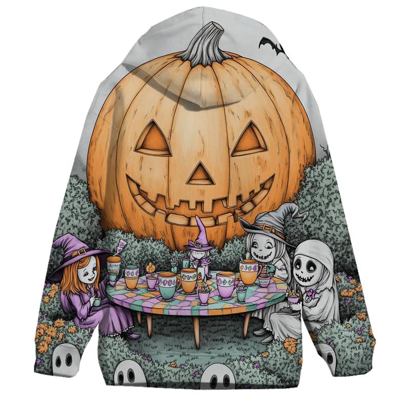 Moonlit Garden Tea Party Halloween Edition embroidered hoodies