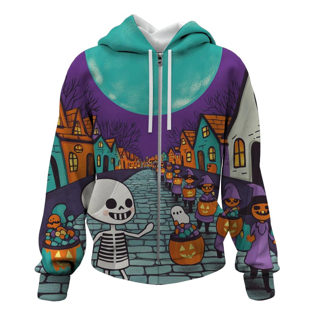Halloween Moonlight Candy Parade printed hoodies