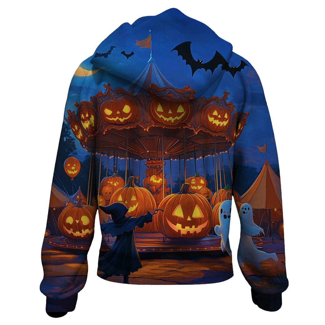 Pumpkin Carousel Haunted graphic hoodies