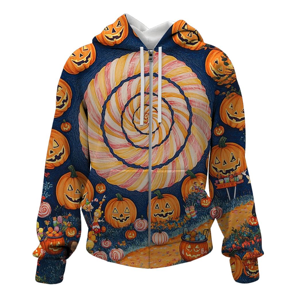 Candy Whirl Halloween Fairground designer hoodies
