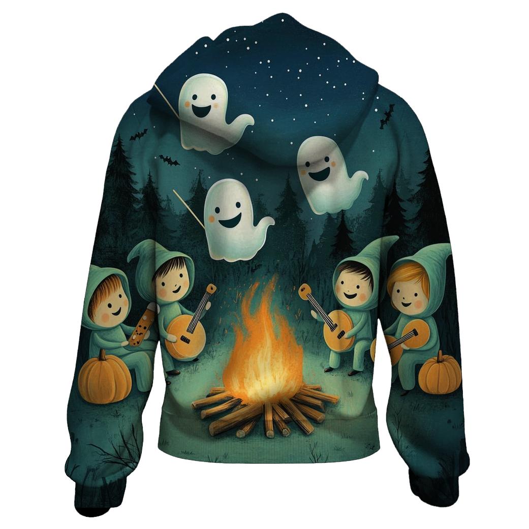 Haunted Marshmallow Campfire Band heavyweight hoodies