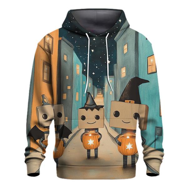 Robots At Halloween Starry Street embroidered hoodies
