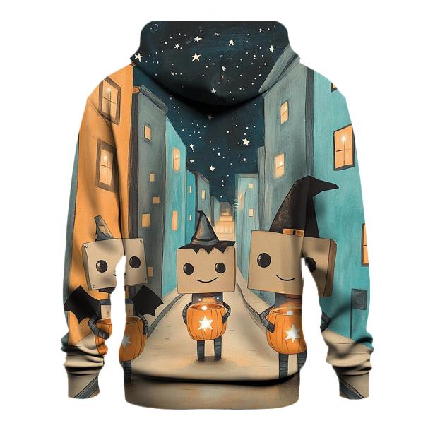 Robots At Halloween Starry Street embroidered hoodies