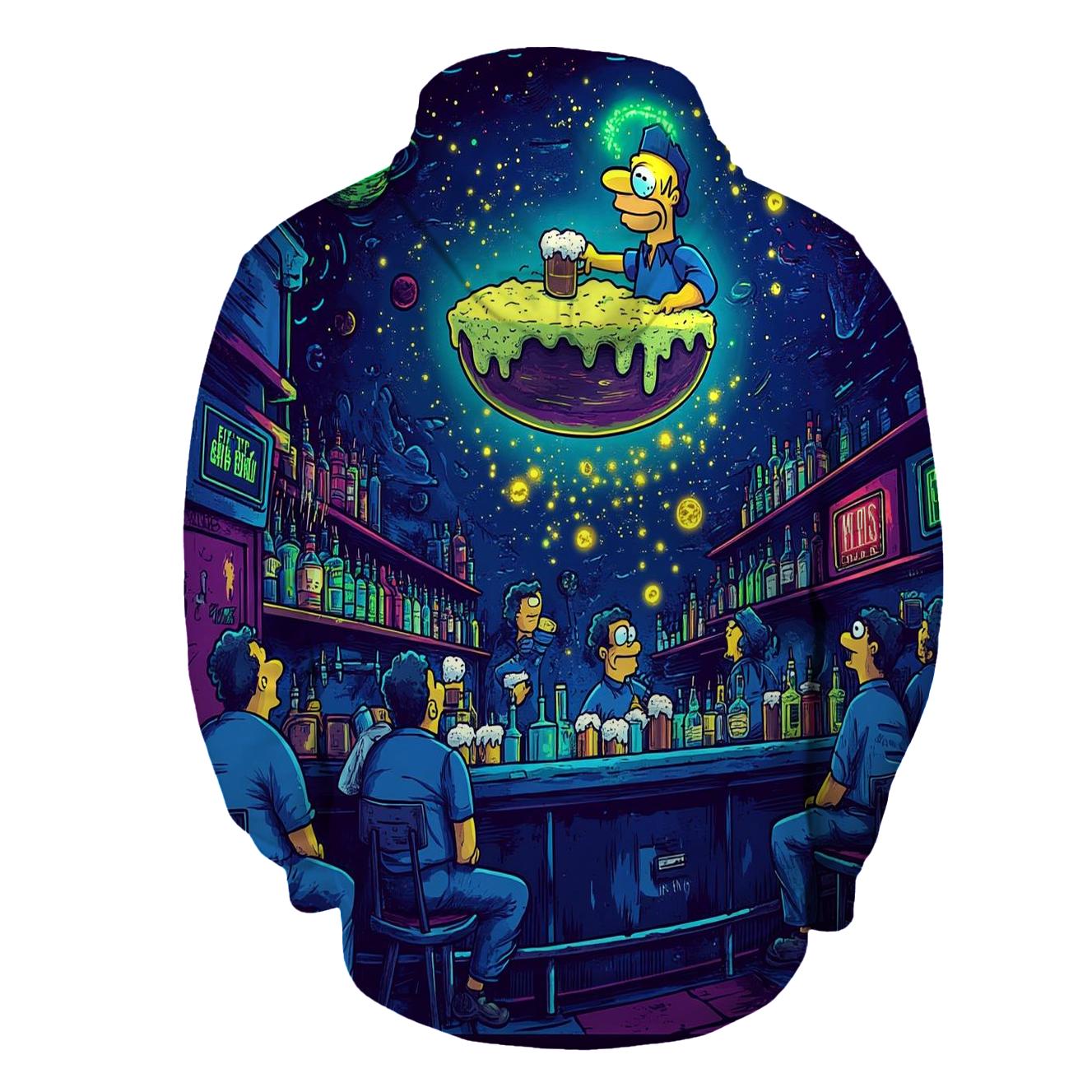 Moes Neon Midnight Dream zip-up hoodies