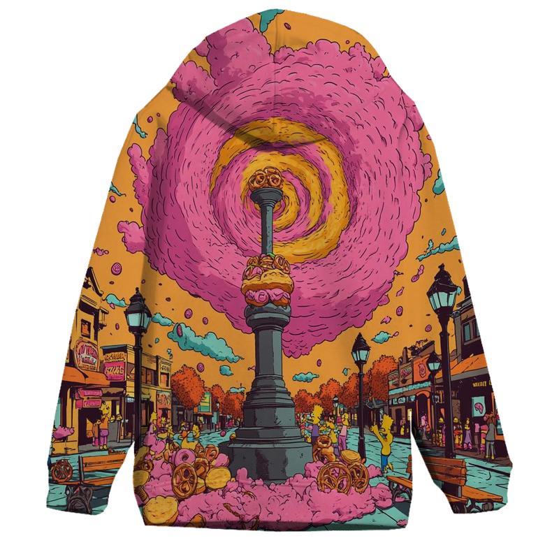 Springfield Town Square Snack Storm graphic hoodies