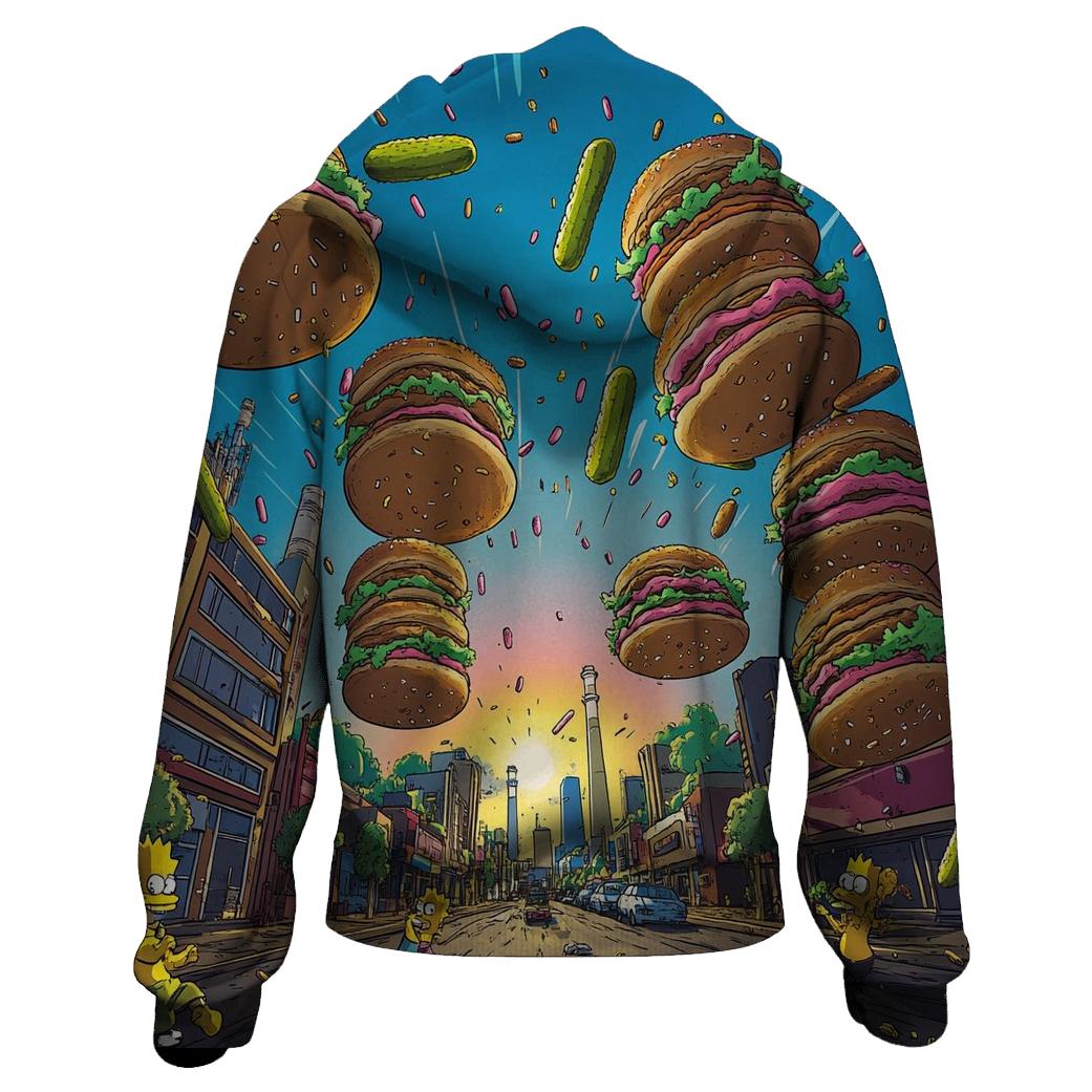 Springfield Skyline Burger Chaos custom hoodies