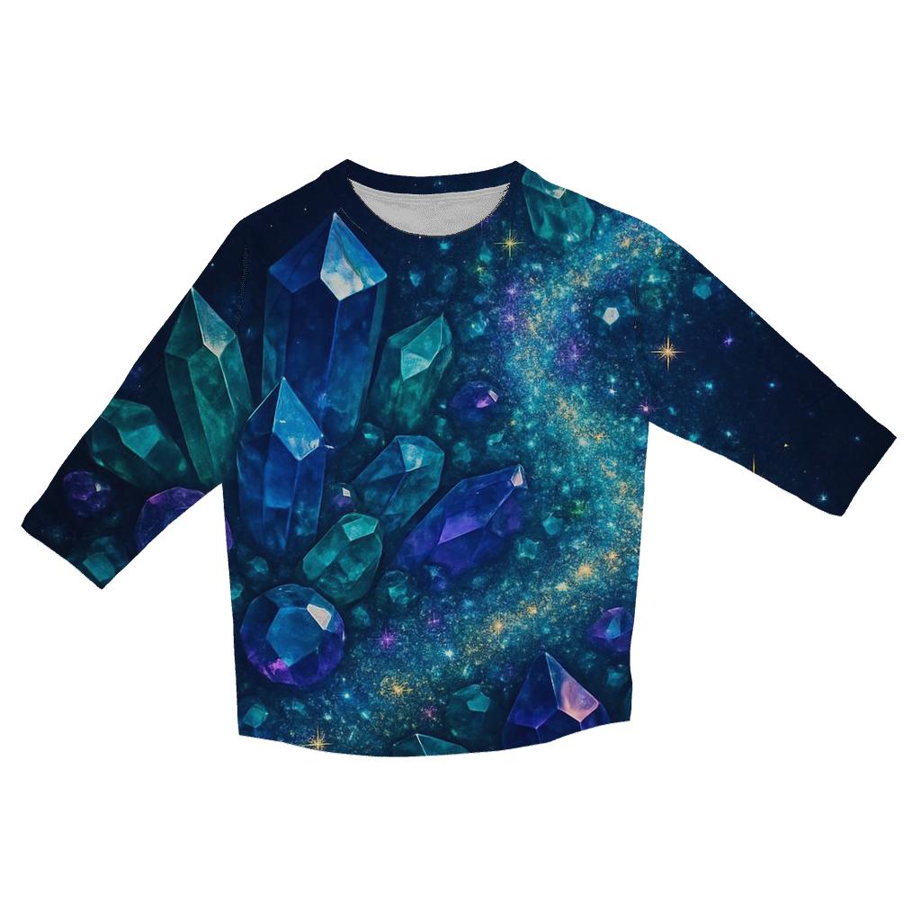 Celestial Gem Tides casual three quarter sleeve shirts