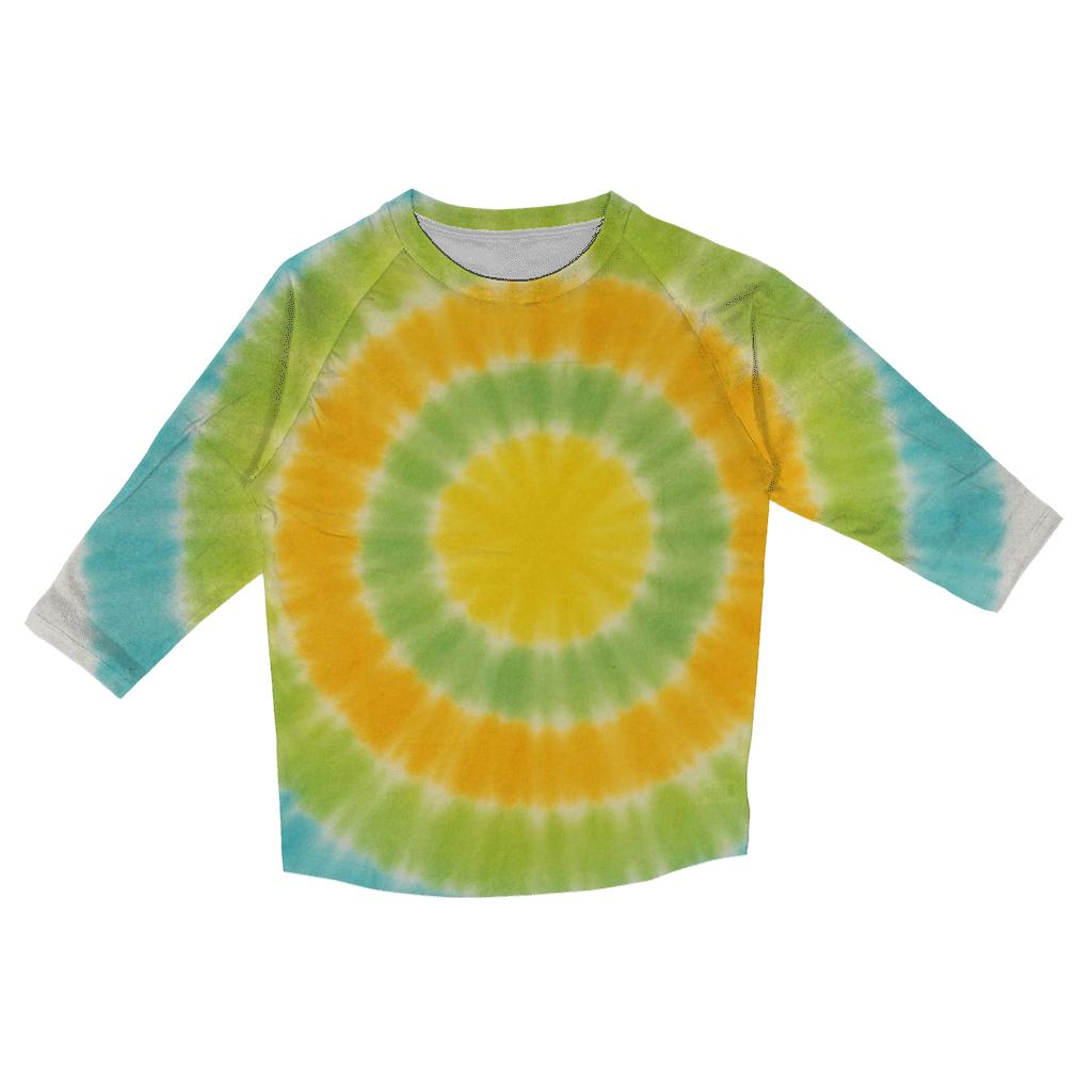 Citrus Bullseye Burst casual three quarter sleeve shirts