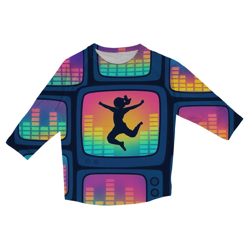 Retro TV Dance Spectrum cotton quarter sleeve shirts