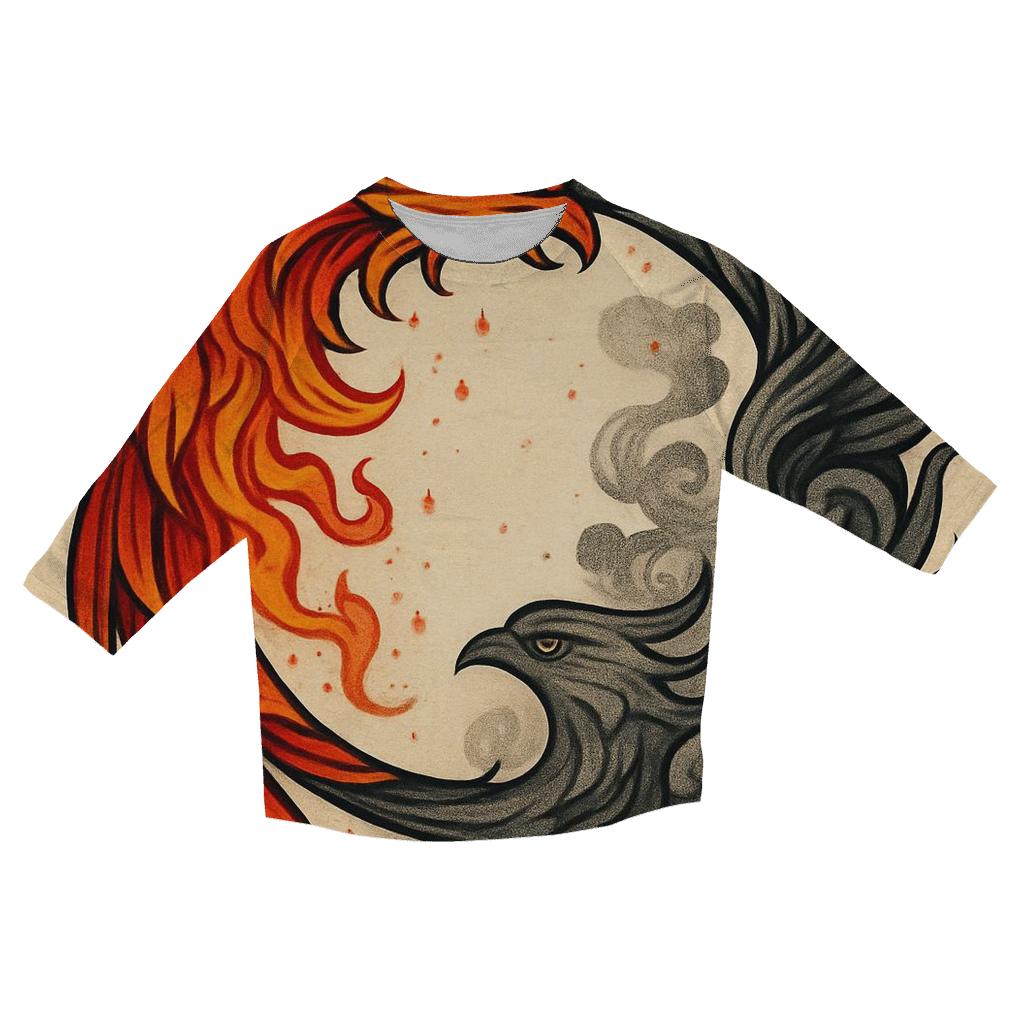 Twin Phoenix Ouroboros custom 3/4 sleeve shirts