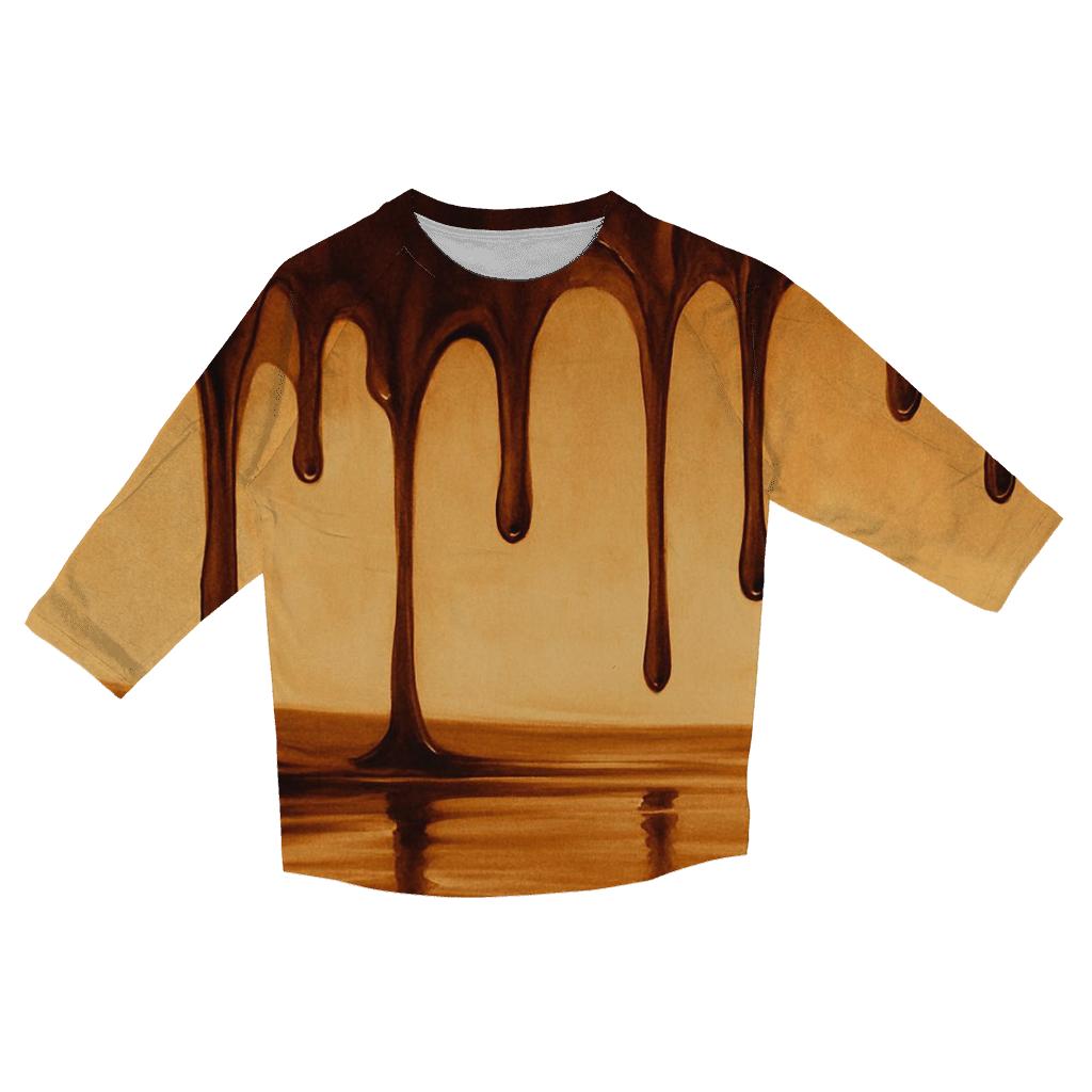 Caramel Drip Horizon fashion 3/4 sleeve shirts