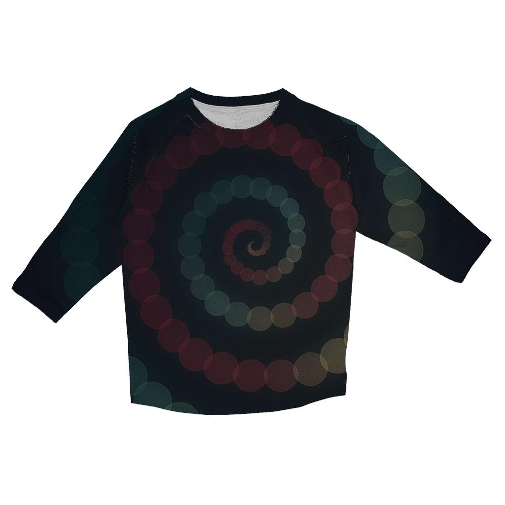 Spiral Of Gentle Echoes printed three quarter sleeve shirts