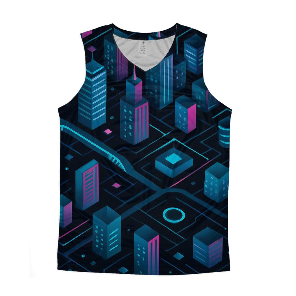 Prismatic City Grid personalized athletic tanks