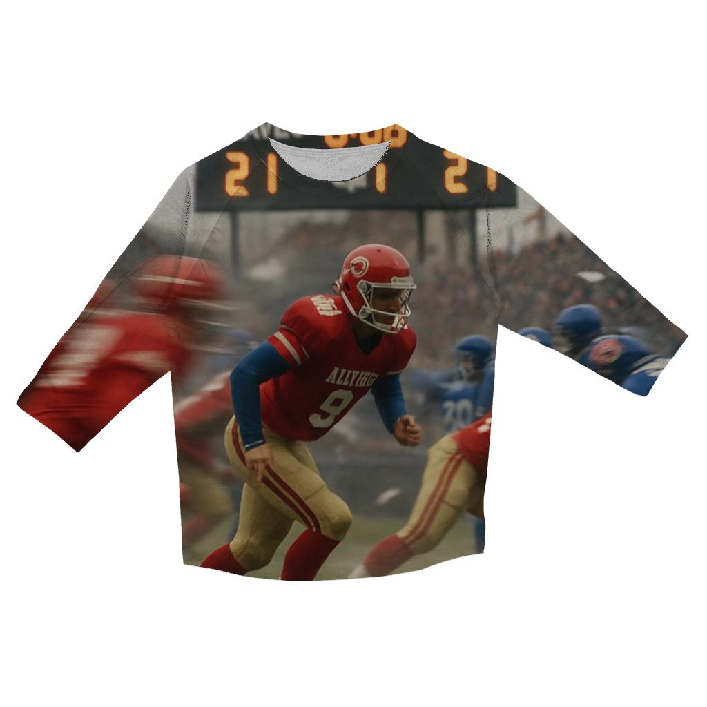 Two Minute Drill In The Windy City printed three quarter sleeve shirts
