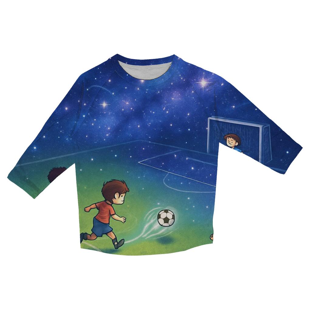 Youth Soccer Galaxy Field personalized 3/4 sleeve tees