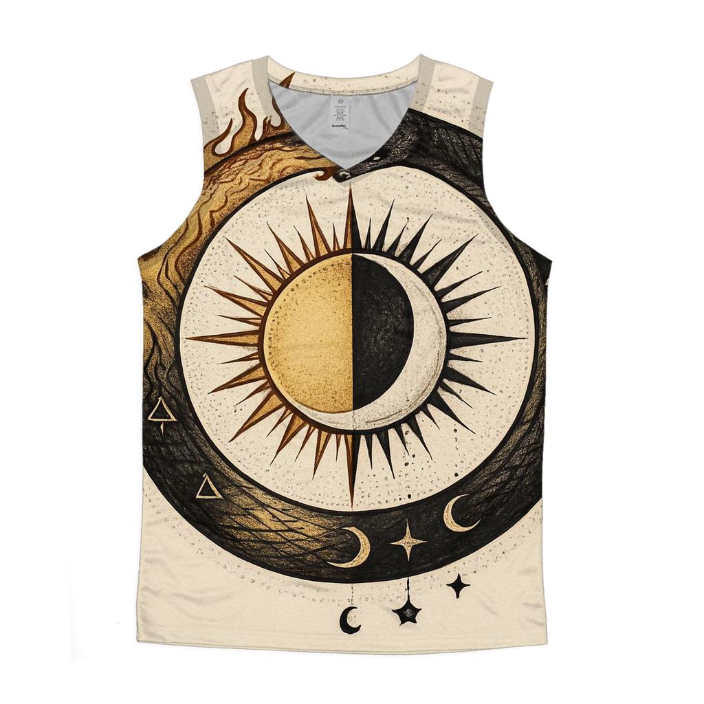 Alchemical Sun Moon Ouroboros sports performance tank tops