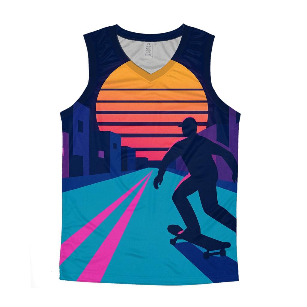 Laser Skating Street personalized athletic tanks
