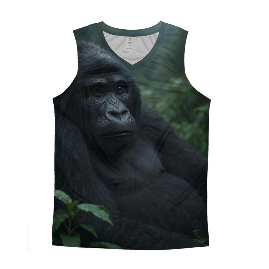 Mountain Gorilla Resting In Cloud Forest custom tank tops