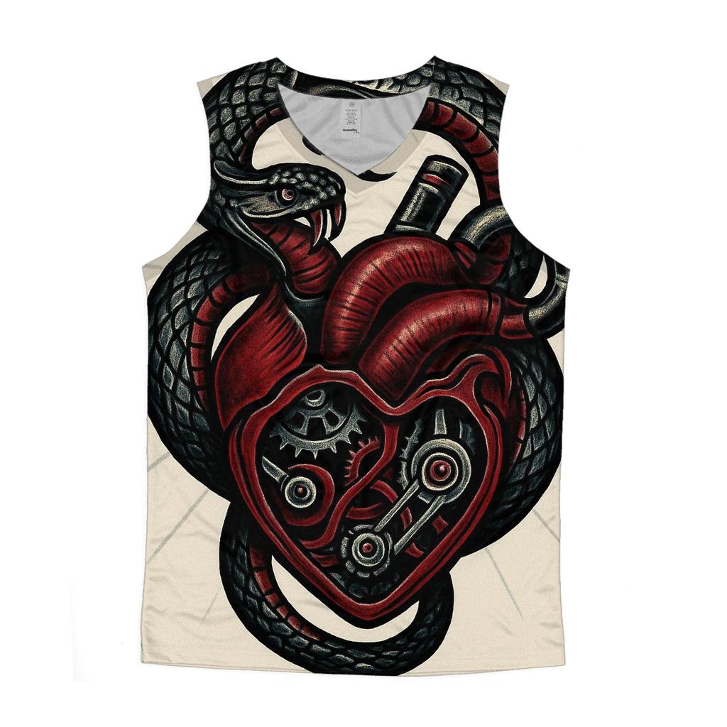 Mechanical Heart Ouroboros casual summer tank tops