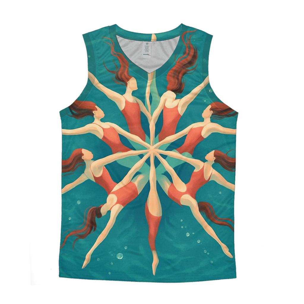 Underwater Synchronized Swimming Bloom designer workout tanks