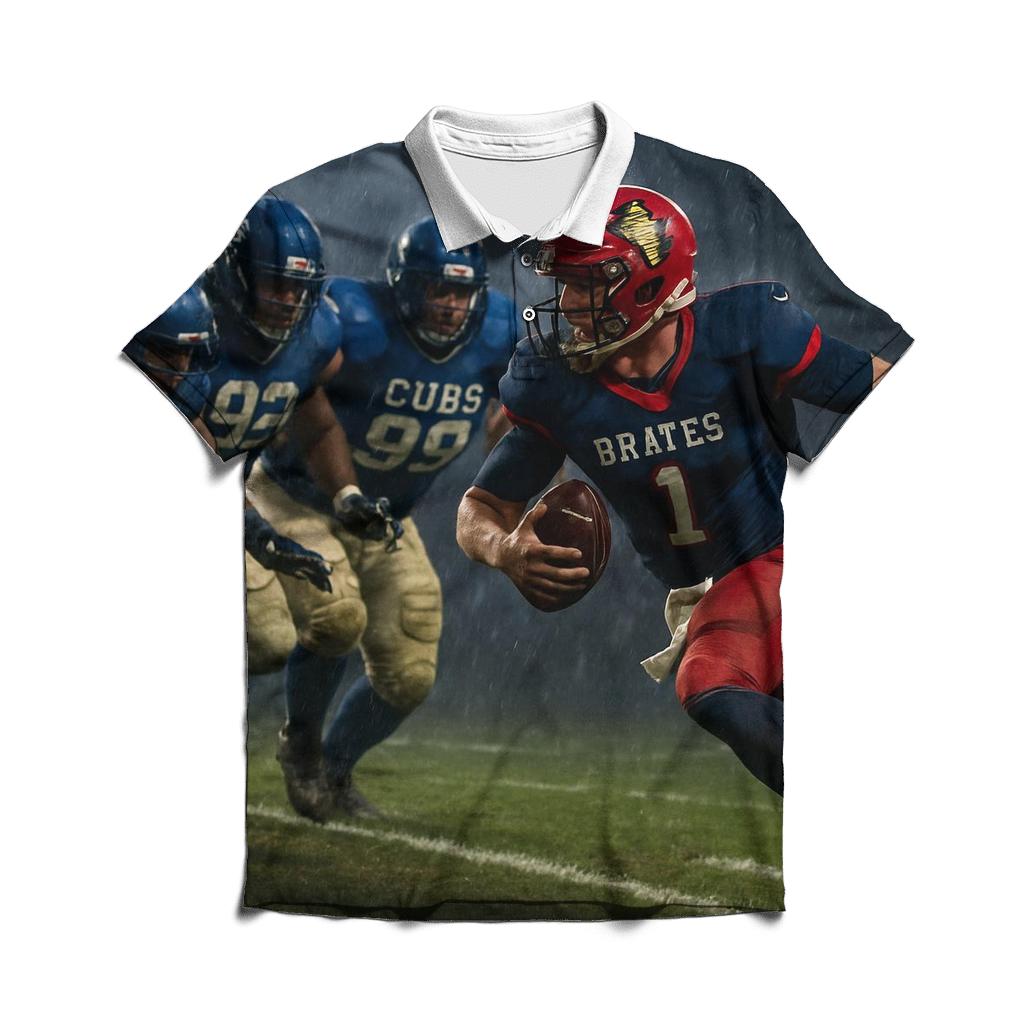 Braves Blitz Versus Bear Wall designer slim fit polos