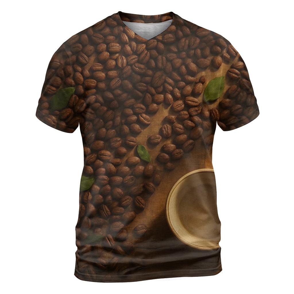Harvest Bean Canopy artistic all-over print tops