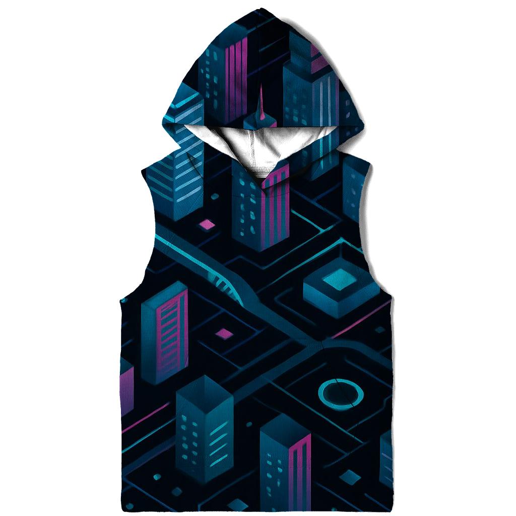 Prismatic City Grid lightweight hoodies