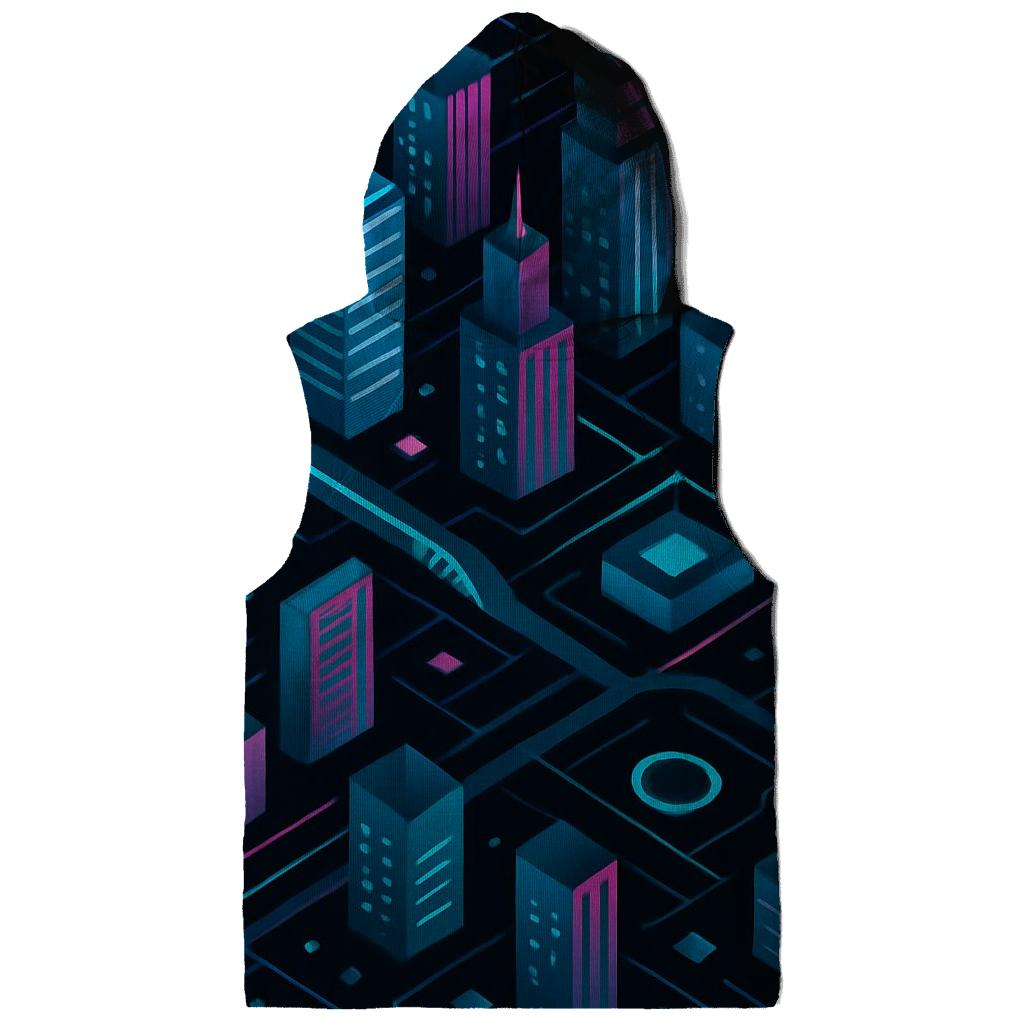 Prismatic City Grid lightweight hoodies