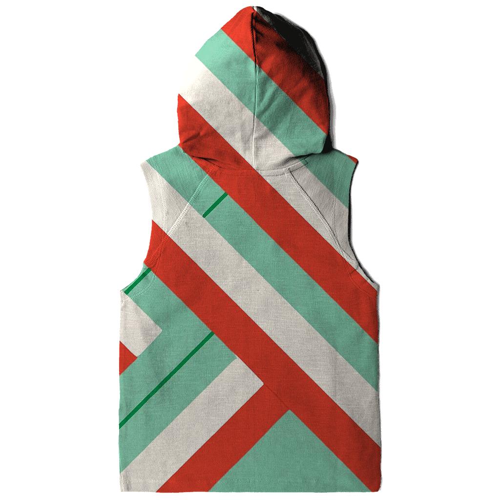 Candy Cane Rhythm Lines zip-up hoodies
