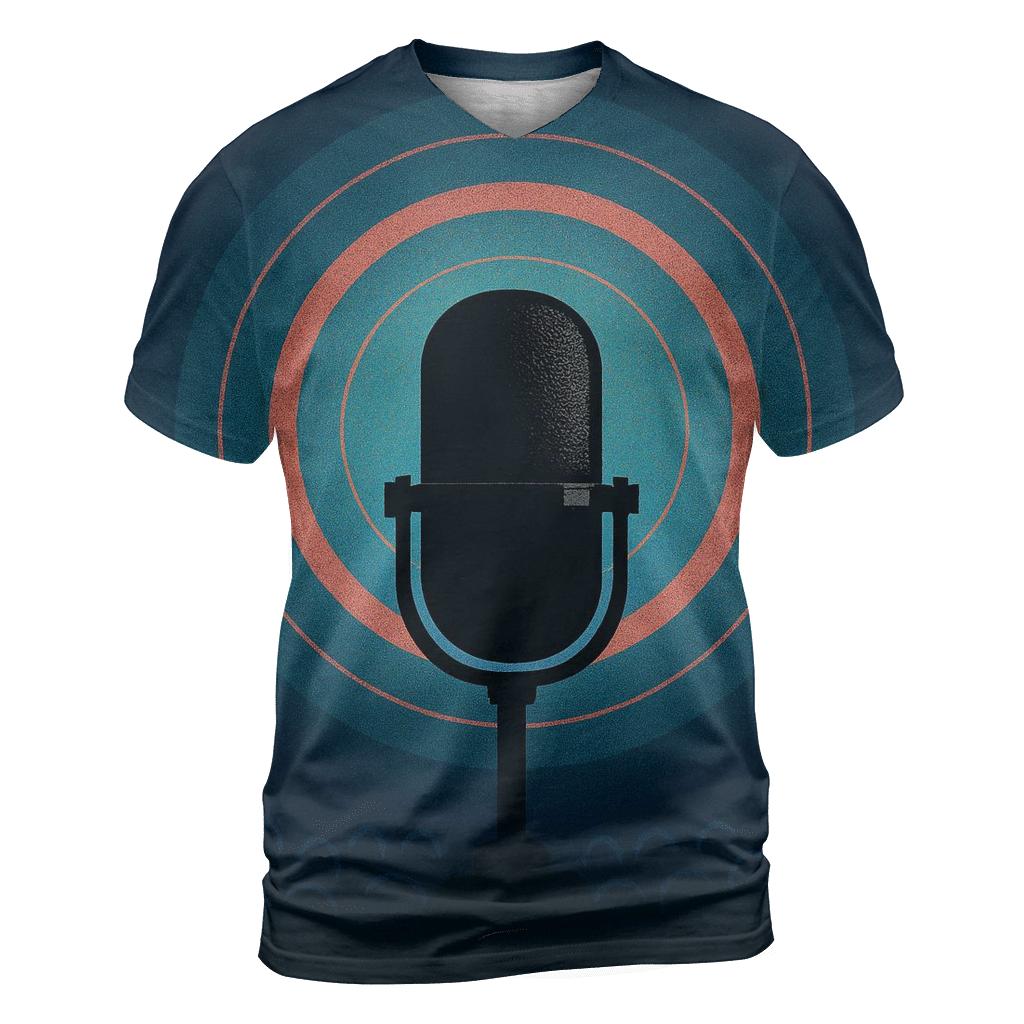 Midnight Microphone Halo trendy printed shirt styles