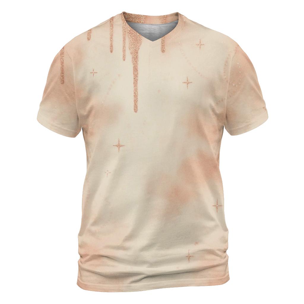 Rose Veil Radiance creative print fashion shirts