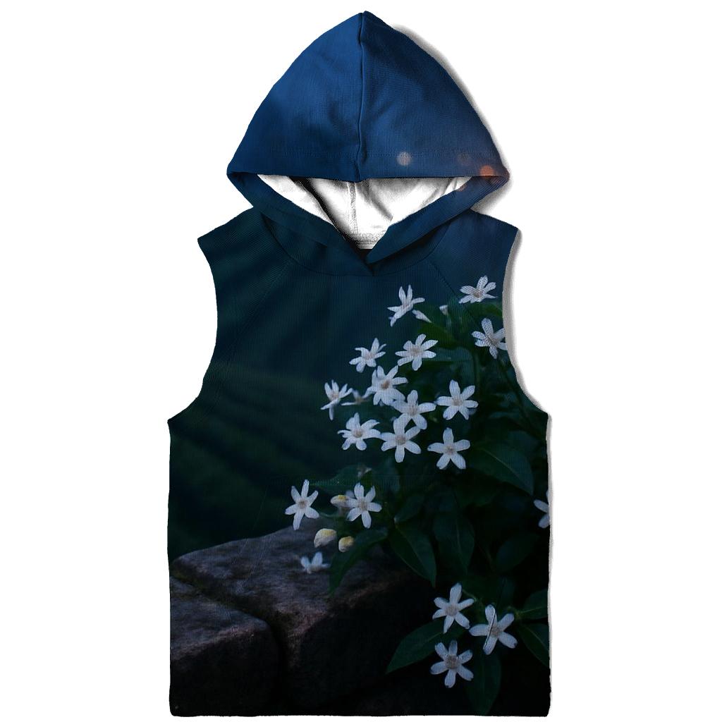 Tea Plantation Jasmine At Blue Hour embroidered hoodies