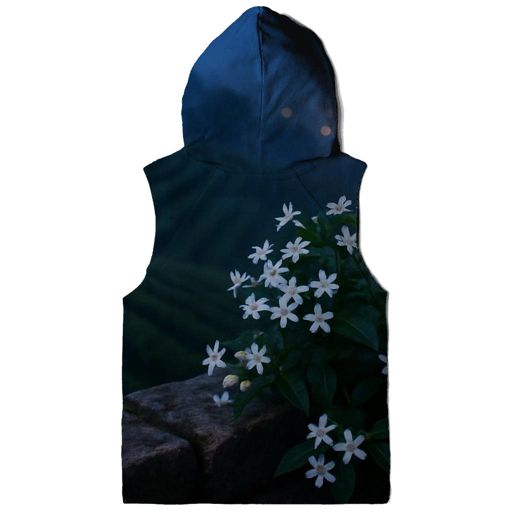 Tea Plantation Jasmine At Blue Hour embroidered hoodies