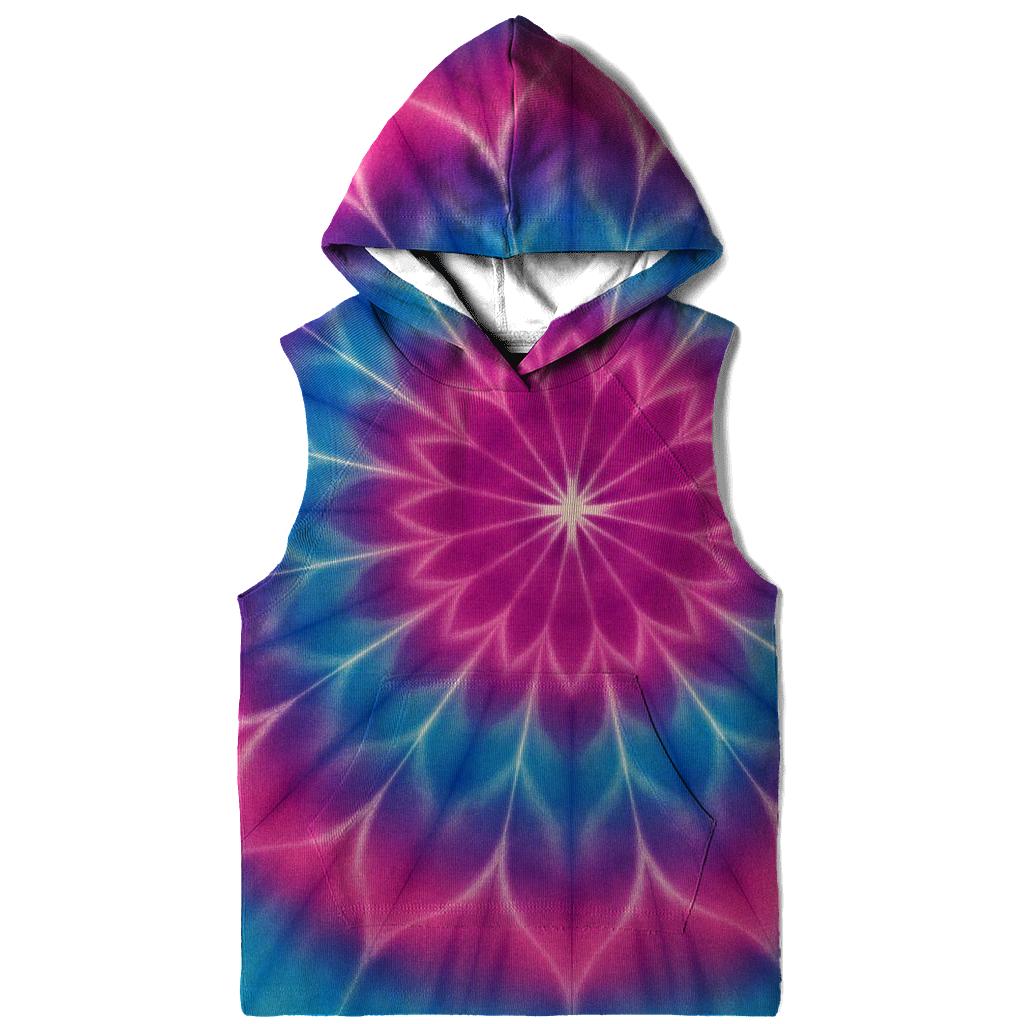 Magenta Cyan Mandala Sunburst custom hoodies