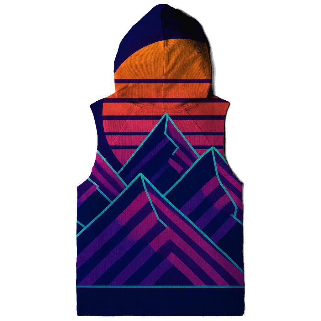 Retro Synth Mountain Lines hoodie trends