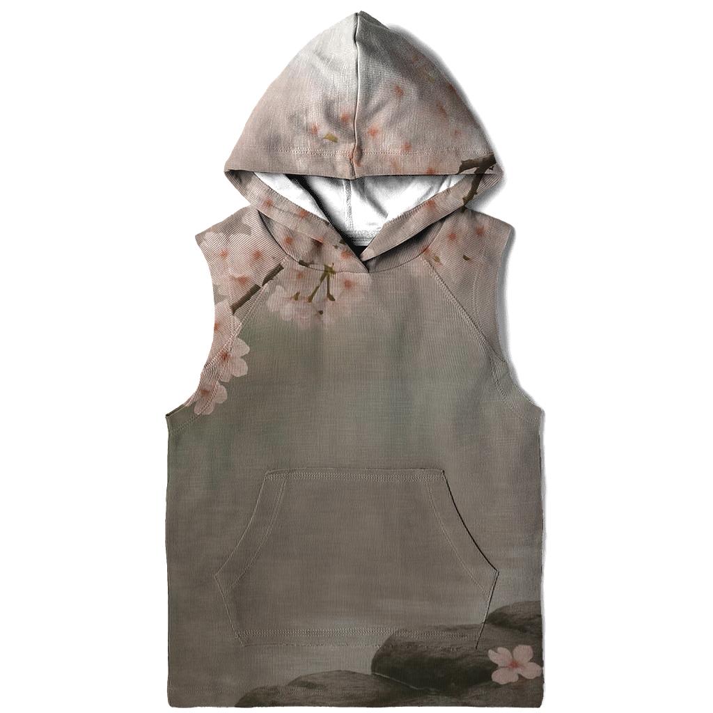 Riverbank Cherry Blossoms In Morning Mist graphic hoodies