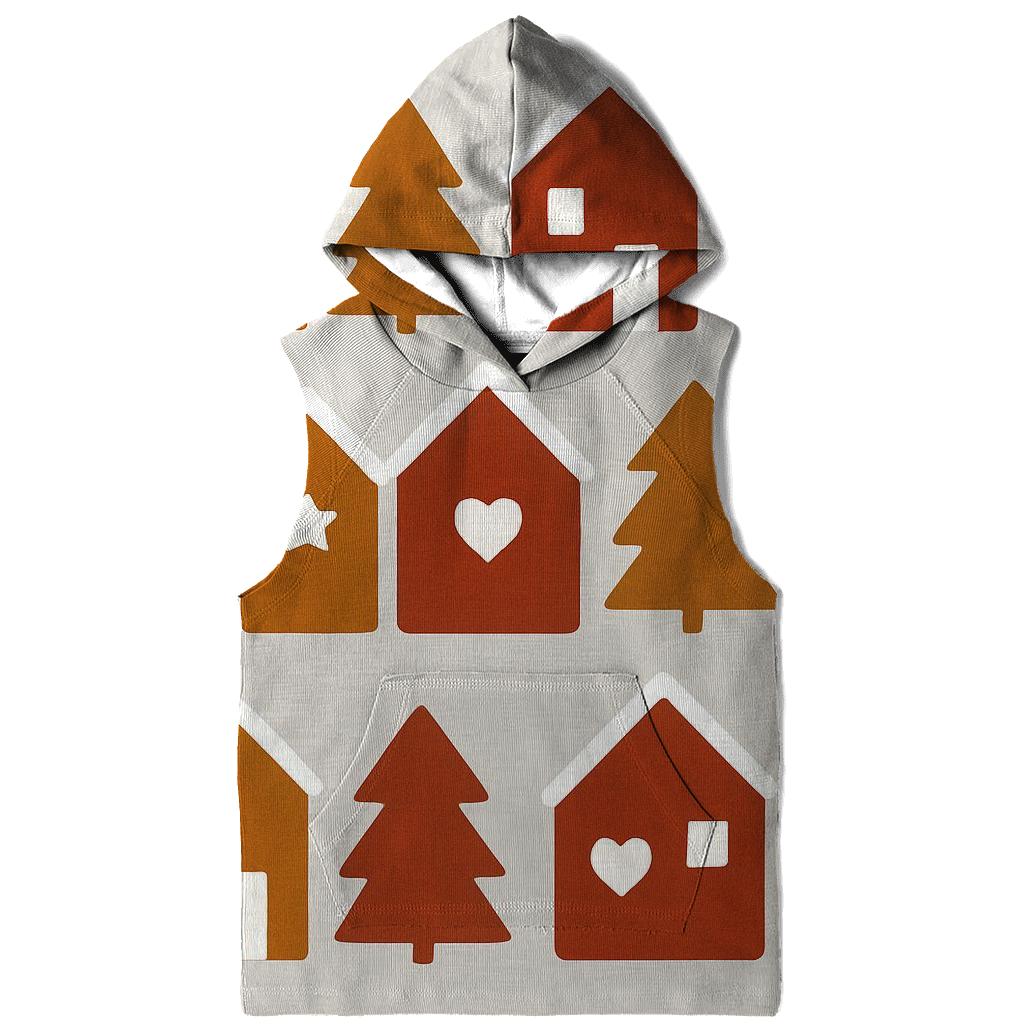 Gingerbread Village Blocks zip-up hoodies