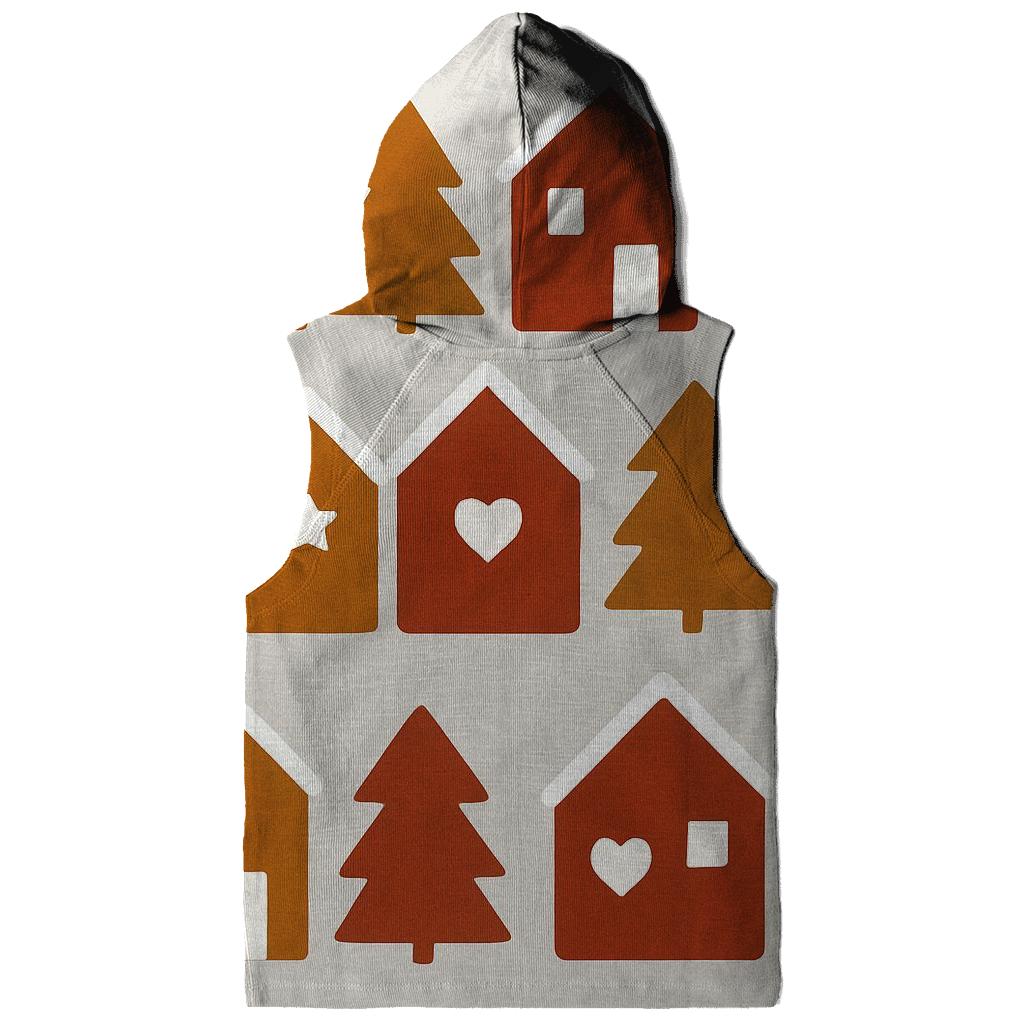 Gingerbread Village Blocks zip-up hoodies