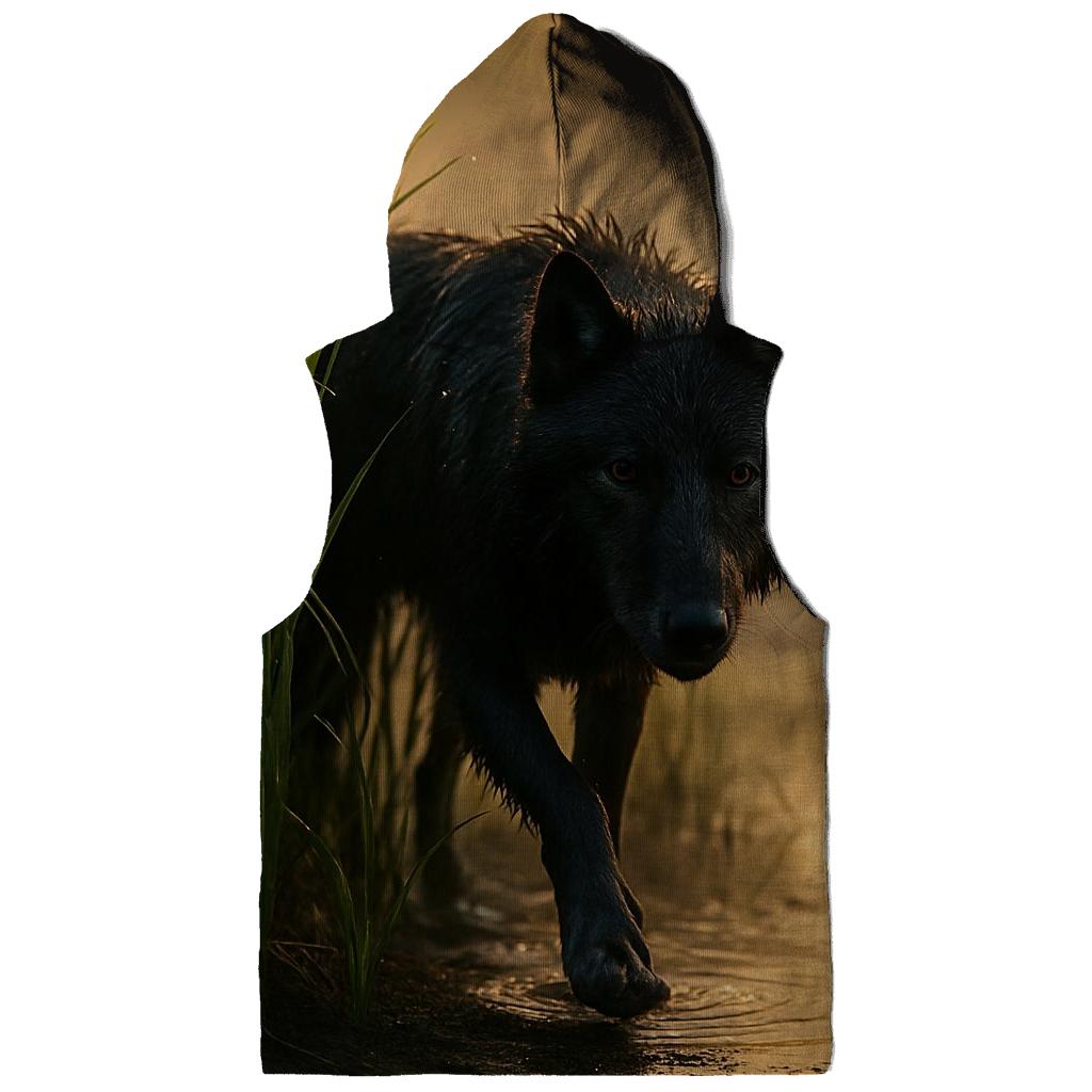 Wetland Wolf Emerging From Reed Bed custom hoodies