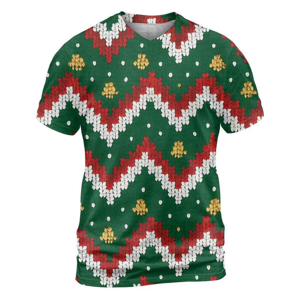 Candy Cane Pixel Zigzag Design unique graphic print tees